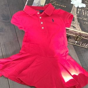 Authentic Polo Ralph Lauren Red Polo Dress 4t